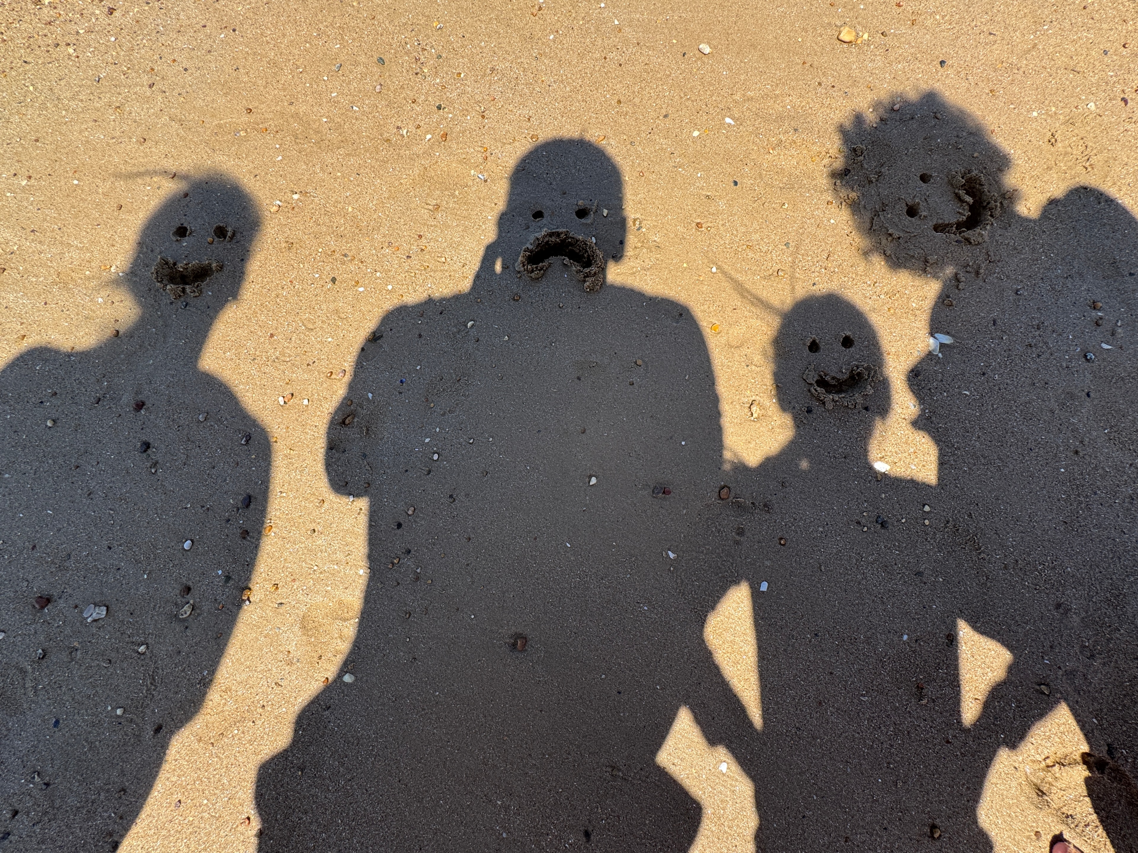 Shadow photo on the beach