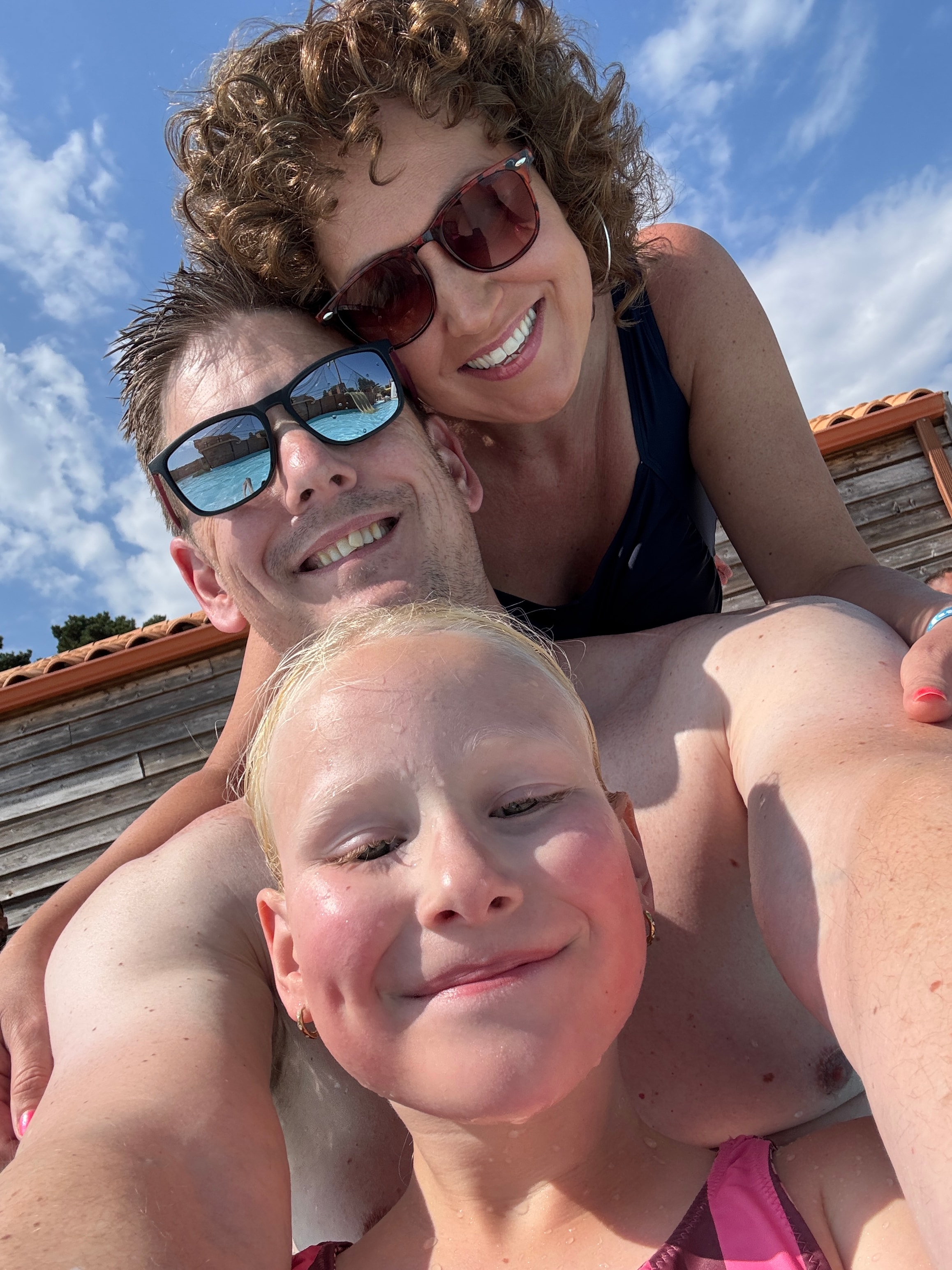 Pool selfie with sunglasses