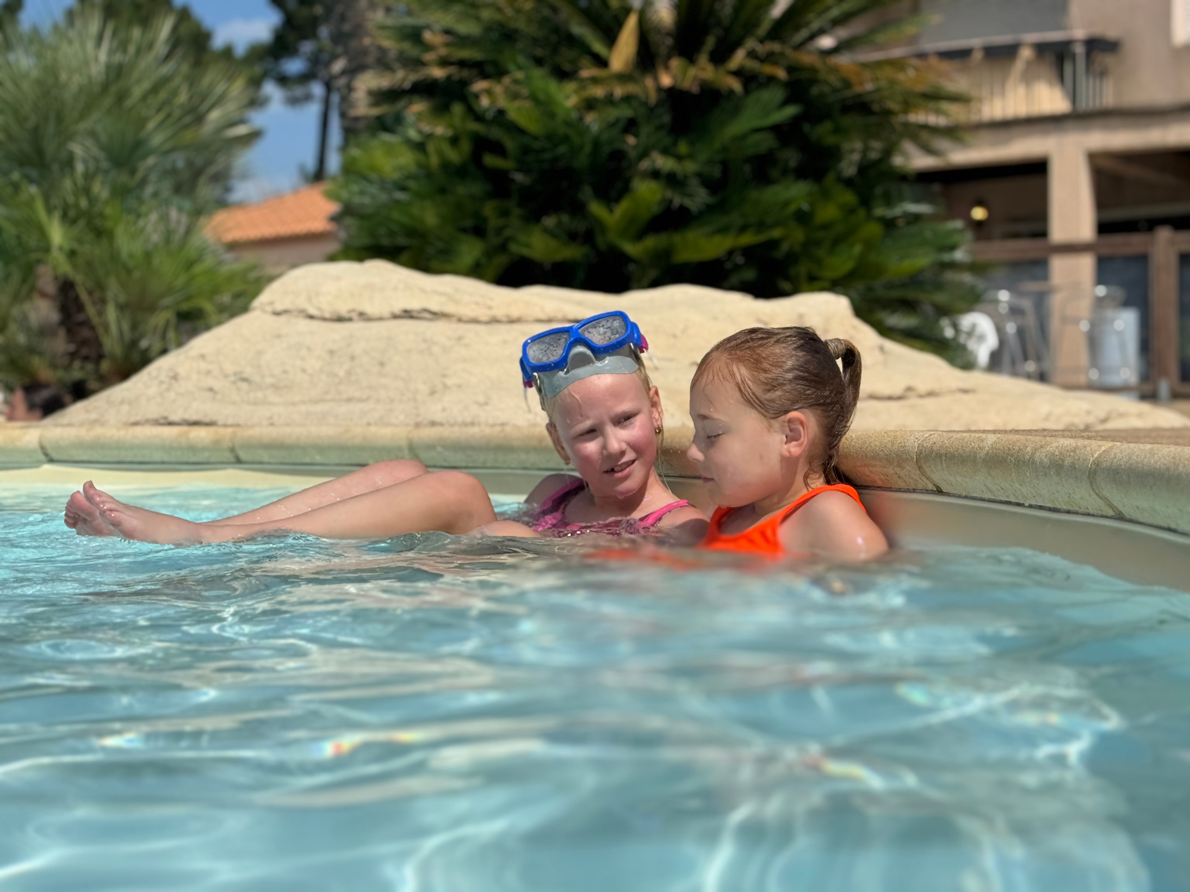 Girls in the pool