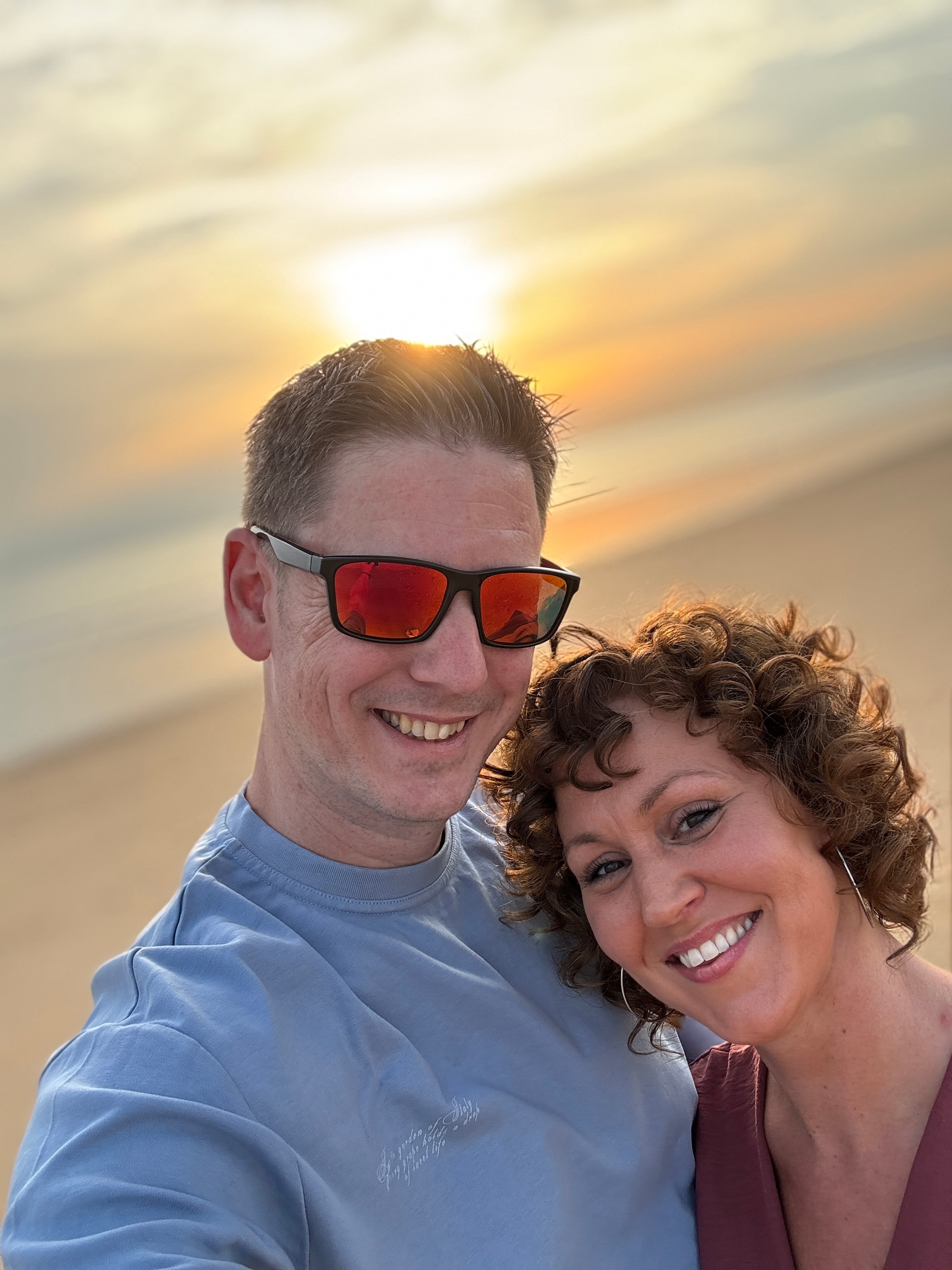 Christine & Kevin — sunset on the beach