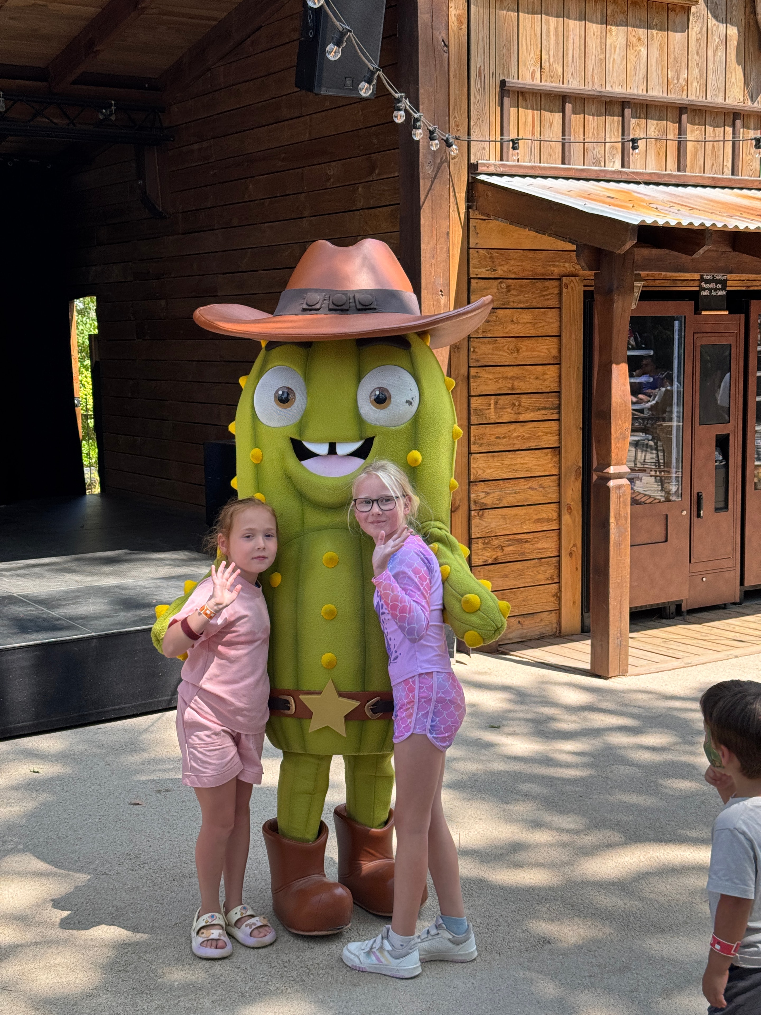 Meeting the park mascot