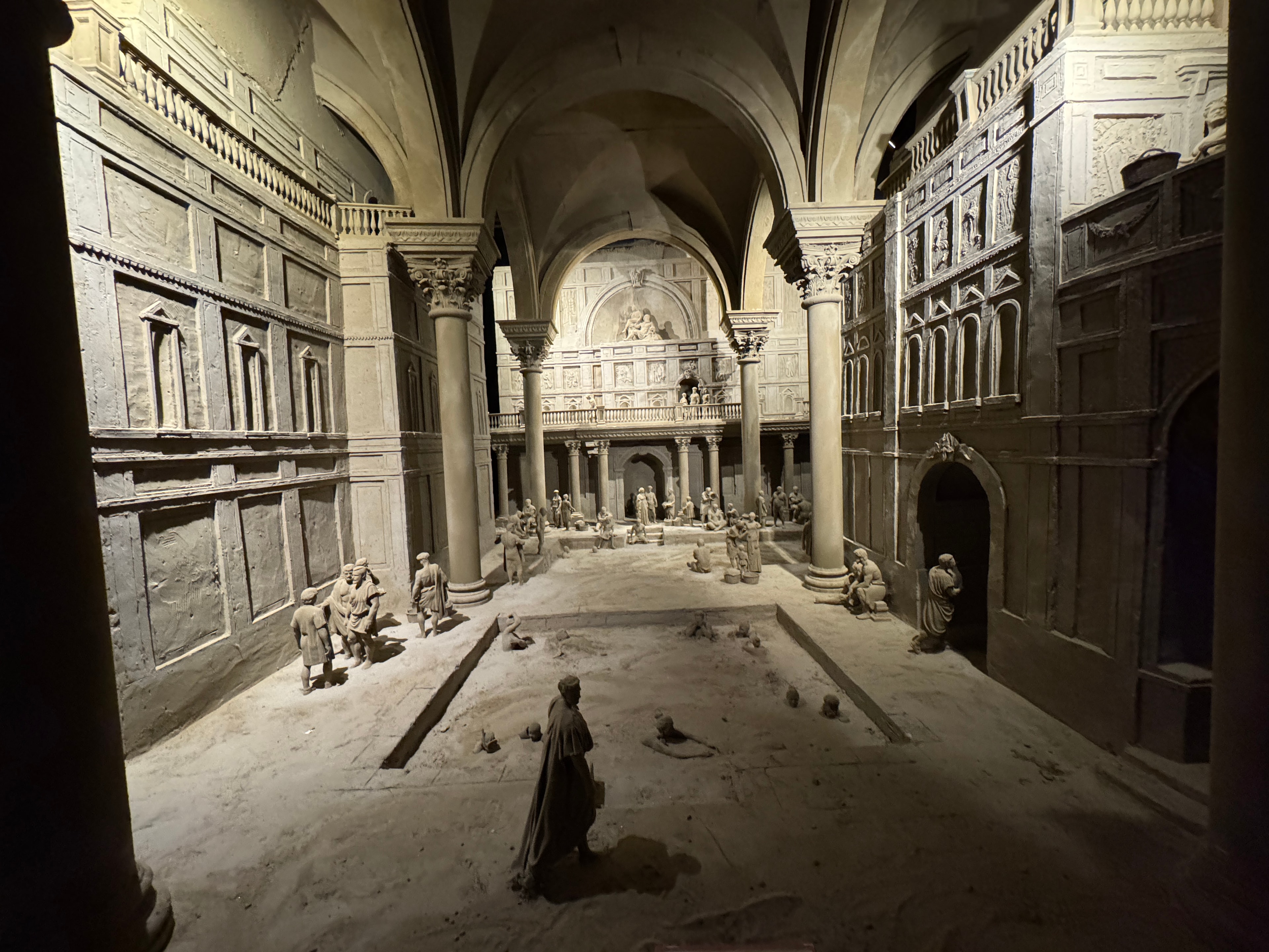Ornate neoclassical interior sand sculpture
